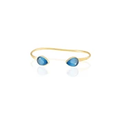 Kadir Jewellery 22 Ayar Altın Kaplama El İşçiliği Zirkon Taşlı Kadın Charm Bileklik - 1