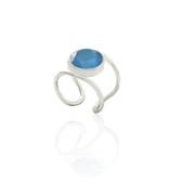 Kadir Jewellery 925 Ayar Gümüş Kaplama Zirkon Taşlı  Kadın Minimal Yüzük - 10