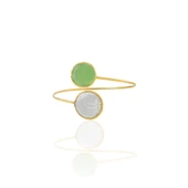 Kadir Jewellery 22 Ayar Altın Kaplama Ayarlanabilir İnci Bilezik thumbnail 3