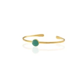 Kadir Jewellery Zirkon Taşlı Ayarlanabilir 22 Ayar Altın Kaplama Bilezik thumbnail 1