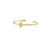 Kadir Jewellery Zirkon Taşlı Ayarlanabilir 22 Ayar Altın Kaplama Bilezik - 12