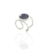 Kadir Jewellery 925 Ayar Gümüş Kaplama Zirkon Taşlı  Kadın Minimal Yüzük - 11