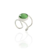 Kadir Jewellery 925 Ayar Gümüş Kaplama Zirkon Taşlı  Kadın Minimal Yüzük - 3