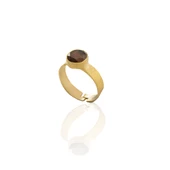 Kadir Jewellery 22 Ayar Altın Kaplama Zirkon Taşlı Kadın Minimal Yüzük - 5