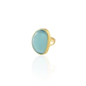 Kadir Jewellery 22 Ayar Altın Kaplama Kadın Fosil Taşlı Yüzük thumbnail 1