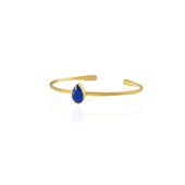 Kadir Jewellery Zirkon Taşlı Ayarlanabilir 22 Ayar Altın Kaplama Bilezik - 9