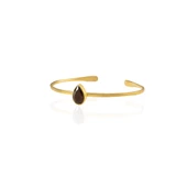 Kadir Jewellery Zirkon Taşlı Ayarlanabilir 22 Ayar Altın Kaplama Bilezik - 5