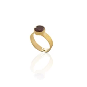 Kadir Jewellery 22 Ayar Altın Kaplama Zirkon Taşlı Kadın Minimal Yüzük - 8