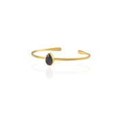 Kadir Jewellery Zirkon Taşlı Ayarlanabilir 22 Ayar Altın Kaplama Bilezik - 11