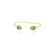 Kadir Jewellery 22 Ayar Altın Kaplama El İşçiliği Zirkon Taşlı Kadın Charm Bileklik - 3