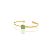 Kadir Jewellery Zirkon Taşlı Ayarlanabilir 22 Ayar Altın Kaplama Bilezik - 3