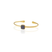 Kadir Jewellery Zirkon Taşlı Ayarlanabilir 22 Ayar Altın Kaplama Bilezik - 11