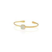 Kadir Jewellery Zirkon Taşlı Ayarlanabilir 22 Ayar Altın Kaplama Bilezik - 12