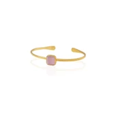 Kadir Jewellery Zirkon Taşlı Ayarlanabilir 22 Ayar Altın Kaplama Bilezik - 6