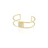 Kadir Jewellery 22 Ayar Altın Kaplama Zirkon Taşlı Ayarlanabilir Vintage Bilezik thumbnail 12