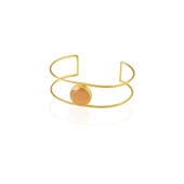 Kadir Jewellery 22 Ayar Altın Kaplama Zirkon Taşlı Ayarlanabilir Vintage Bilezik thumbnail 7