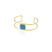 Kadir Jewellery 22 Ayar Altın Kaplama Zirkon Taşlı Ayarlanabilir Vintage Bilezik thumbnail 10