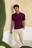Erkek Fitilli Polo Yaka Triko T-Shirt - 11