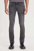Lee L211034003 Antrasit Erkek Luke Slim Fit Dar Kesim Normal Bel Daralan Paça Esnek Kot Pantolon - 5