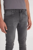 Lee L211034003 Antrasit Erkek Luke Slim Fit Dar Kesim Normal Bel Daralan Paça Esnek Kot Pantolon - 4
