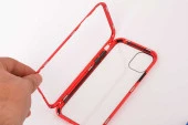 Apple iPhone 11 Kılıf Zore Devrim Mıknatıslı Cam Kapak thumbnail 4