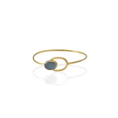 Kadir Jewellery 22 Ayar Altın Kaplama El İşçiliği Zirkon Taşlı Kadın Kelepçe Bilezik - 12
