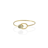 Kadir Jewellery 22 Ayar Altın Kaplama El İşçiliği Zirkon Taşlı Kadın Kelepçe Bilezik - 11