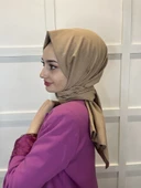 Pamuk Caz Şal, Eflatun Scarf Tek Renk Jazz Şal 1001  SOLUK SARI - 3