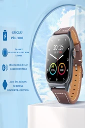 Qpen  Y17 2.03 inc Su Geçirmez Konuşmalı Akıllı Saat thumbnail 11