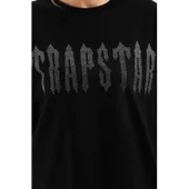 Lucky Life Unisex Taş Desenli Oversize T-Shirt - Siyah - 1