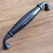 Gerçek Porselen Siyah 128 Mm Mobilya Kulpları Çekmece Mutfak Dolap Kulplar Kapak Kulpu Kulbu Dolabı - 3
