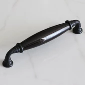 Gerçek Porselen Siyah 128 Mm Mobilya Kulpları Çekmece Mutfak Dolap Kulplar Kapak Kulpu Kulbu Dolabı - 5