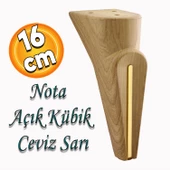 Nota Mobilya Kanepe Sehpa TV Ünitesi Koltuk Ayağı Baza Ayakları Ahşap Desenli Kahverengi Ceviz 16 cm thumbnail 1