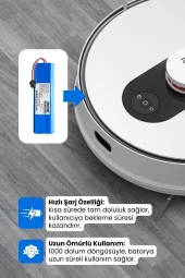 ELECTROLL Roidmi Eve / Eve Plus Batarya (ORJİNAL KAPASİTE) 5.200mah Pil Akıllı Robot Süpürge Batarya Değişimi thumbnail 2