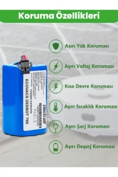 ELECTROLL Ecovacs Deebot 79s Batarya Uyumlu (YÜKSEK KAPASİTE) 3.200mah Pil Akıllı Robot Süpürge Batarya thumbnail 2
