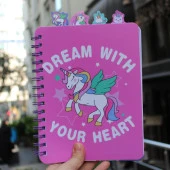 Unick Color Unicorn Seperatörlü A5 Defter - 2
