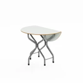 Eportatif Mutfak Masa Sandalye Seti Bahçe Yemek Masa Seti Yuvarlak Beyaz 1050 - 6