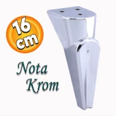 Nota Mobilya Kanepe Sehpa TV Ünitesi Koltuk Ayağı Baza Ayakları Krom Gümüş 16 cm - 1