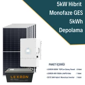 5kW Monofaze Hibrit Güneş Enerjisi Sistemi 1 - 1