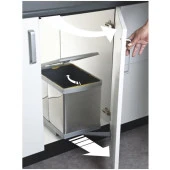 Pelikan 21750 Dolap içi Çöp Kovası Raylı Paslanmaz Krom 12 LT - 4