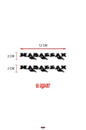 Maşallah Yazısı Oto Sticker 2 Adet Siyah 12*2 Cm - 1