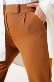 Cırtcırtlı Tek Pile Pantolon Camel thumbnail 4