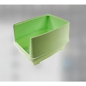 Relax Yarım Kapalı Kedi Tuvaleti + Küreği YEŞİL - 1