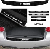 Mazda İçin Uyumlu Aksesuar Oto Bağaj Ve Kapı Eşiği Sticker Set Karbon - 1