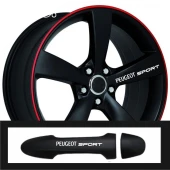 Peugeot 107 İçin Uyumlu Aksesuar Oto Kapı Kolu/Jant Sticker 10 Adet 10*1,5 Cm - 1