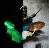Tutkulu davulcu heykeli, el yapımı duvara asılan sanat eseri, karanlıkta parlayan - Mukemel orijinal - 2