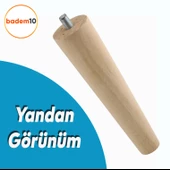 Ahşap Mobilya Koltuk Kanepe Sehpa Masa Ayağı Ayakları M8 Civatalı 15 cm + Bağlantı Aparatlı 4'lü Set - 3