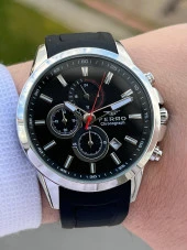 Ferro Takvimli Siyah Renk Slikon Kordon 30 Mt Su Geçirmez Erkek Kol Saat E-MN.9D5032 thumbnail 3