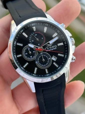 Ferro Takvimli Siyah Renk Slikon Kordon 30 Mt Su Geçirmez Erkek Kol Saat E-MN.9D5032 thumbnail 4