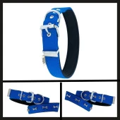 Uyguna-Yakala Royal Blue 3.0*42-50 Cm Dokuma Kemikli Boyun Tasması-SMA.363 - 2